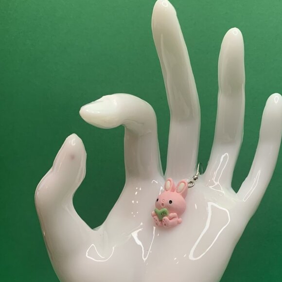 Book Earring, Bunny Earring, Easter Earring, Rabbit Earring, Easter Jewelry - Picture 5 of 5